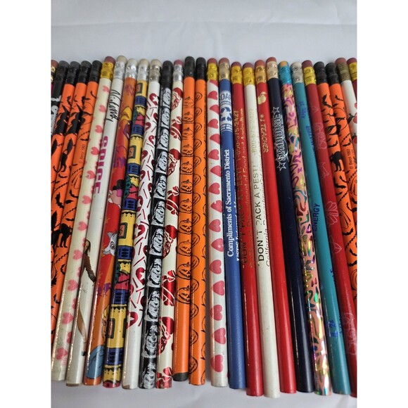 LOT of 41 Vintage 90s PENCILS Ad TMNT Cartoon Disney Holidays UNSHARPENED New - Picture 4 of 8